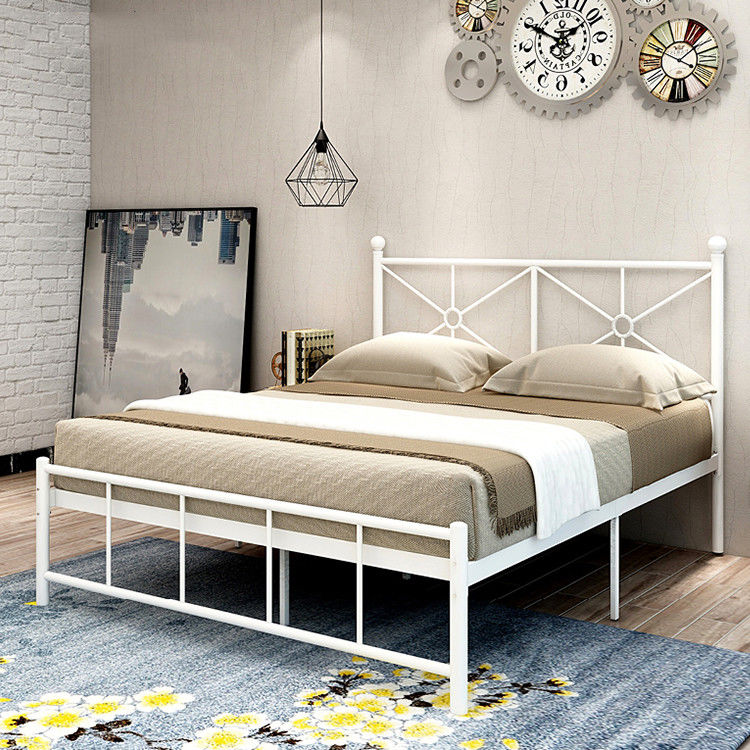 Strong Stable Cast Iron Double Bed , Metal Bedstead Double ISO9001