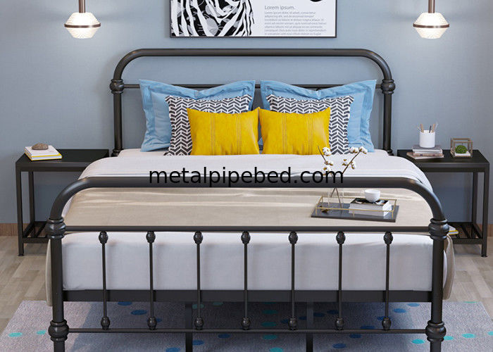 Home Hotel Apartment Bedroom Odm Industrial Pipe Bed Furniture